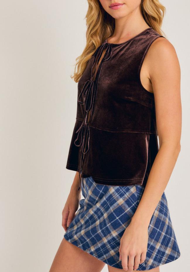 Bethany Top in Dark Brown