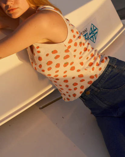 Hemp Rib Tank in Strawberry