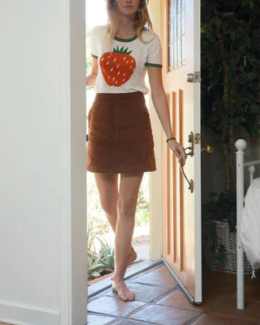 Strawberry Tee in White