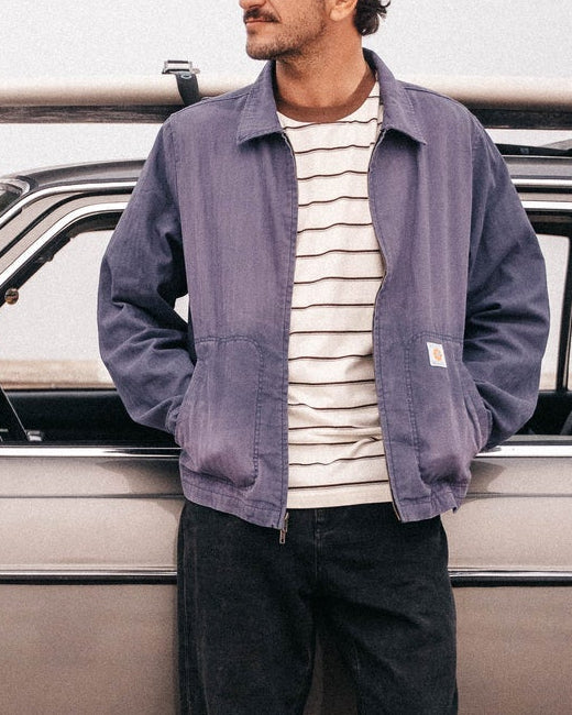 Herringbone Sun Wash Jacket in Vintage Blue | Penelope's