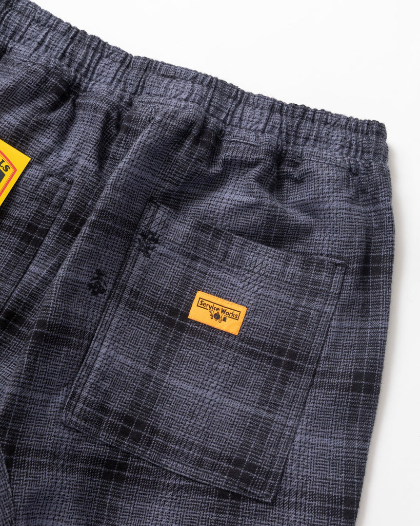 Thistle Plaid Chef Pants in Black
