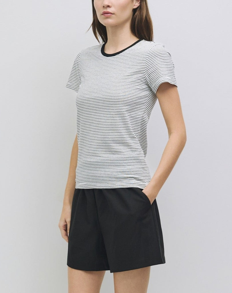 Jemima Top in White-Black