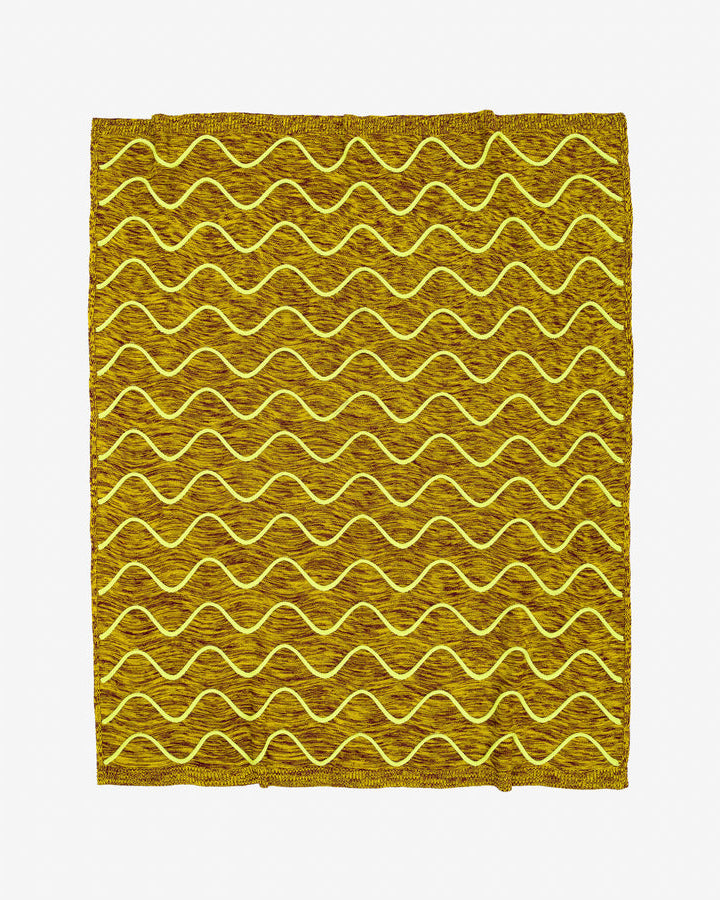 Squiggle Stripe Throw in Olive Wine