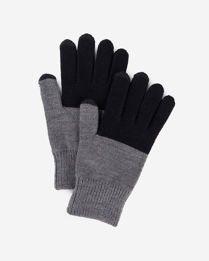 XL Colorblock Touchscreen Gloves in Black