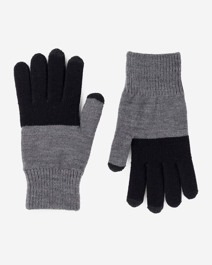 XL Colorblock Touchscreen Gloves in Black