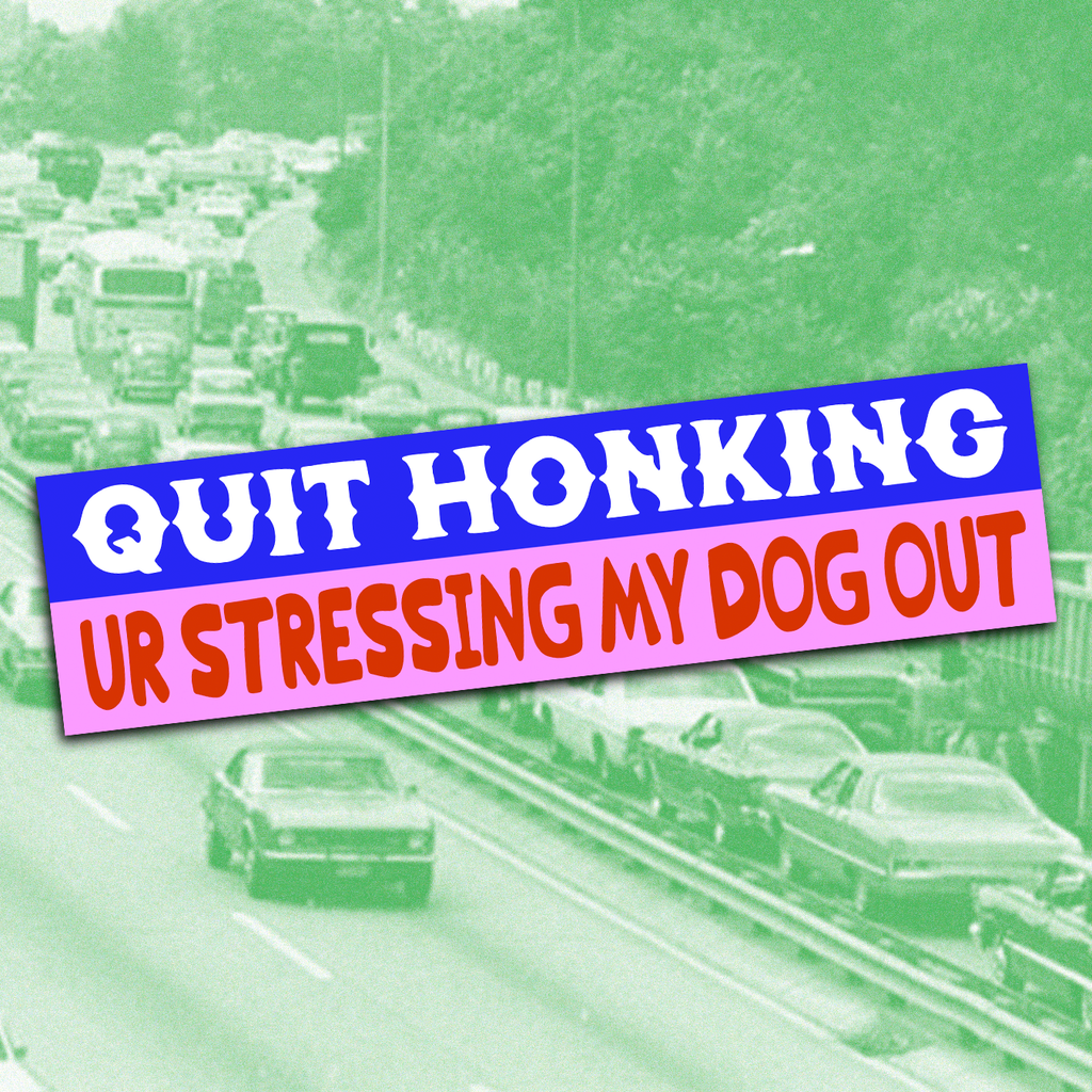 Quit Honking Bumper Sticker
