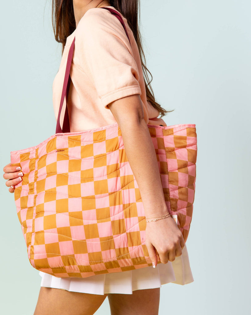Puffy All Day Tote in Checkers