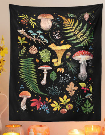 Mushroom Tapestry in Dark