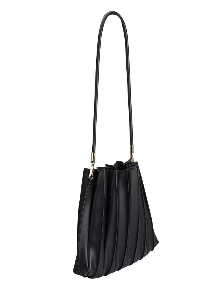 Carrie Pleated Bag in Black