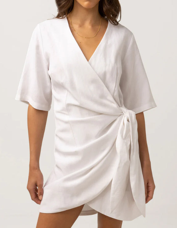 Santorini Dress in White